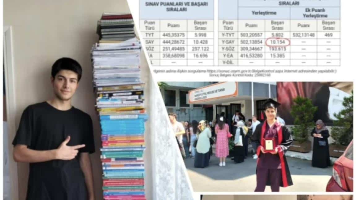12. SINIF ÖĞRENCİMİZ YİĞİT BÜYÜK'ÜN YKS BAŞARISI